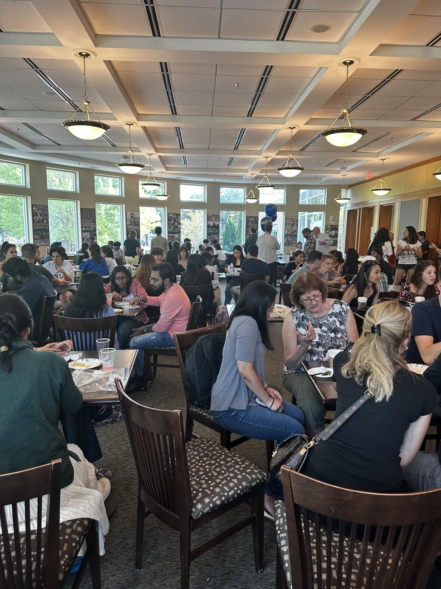 Students connect at International Coffee Hour event