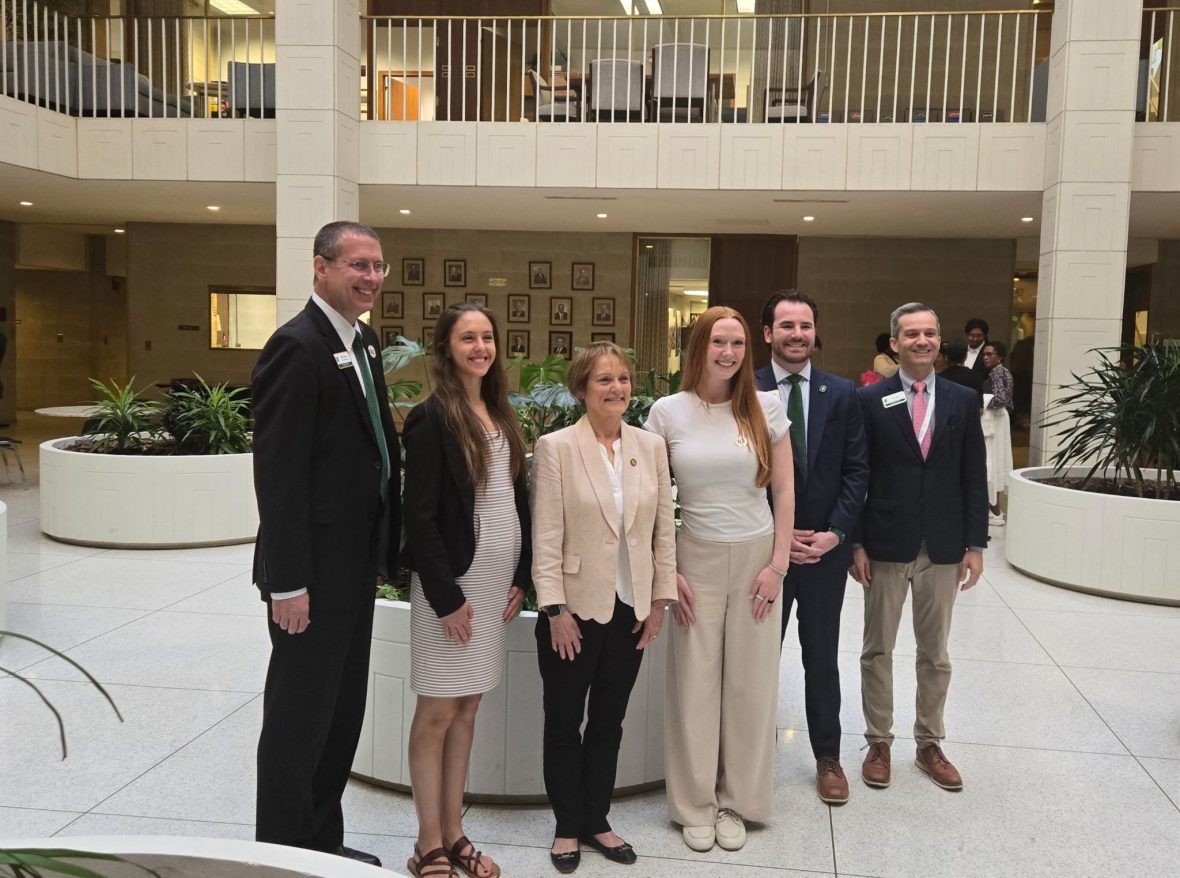 Graduate students and administrators at the Legislative Office Building in downtown Raleigh, NC. 